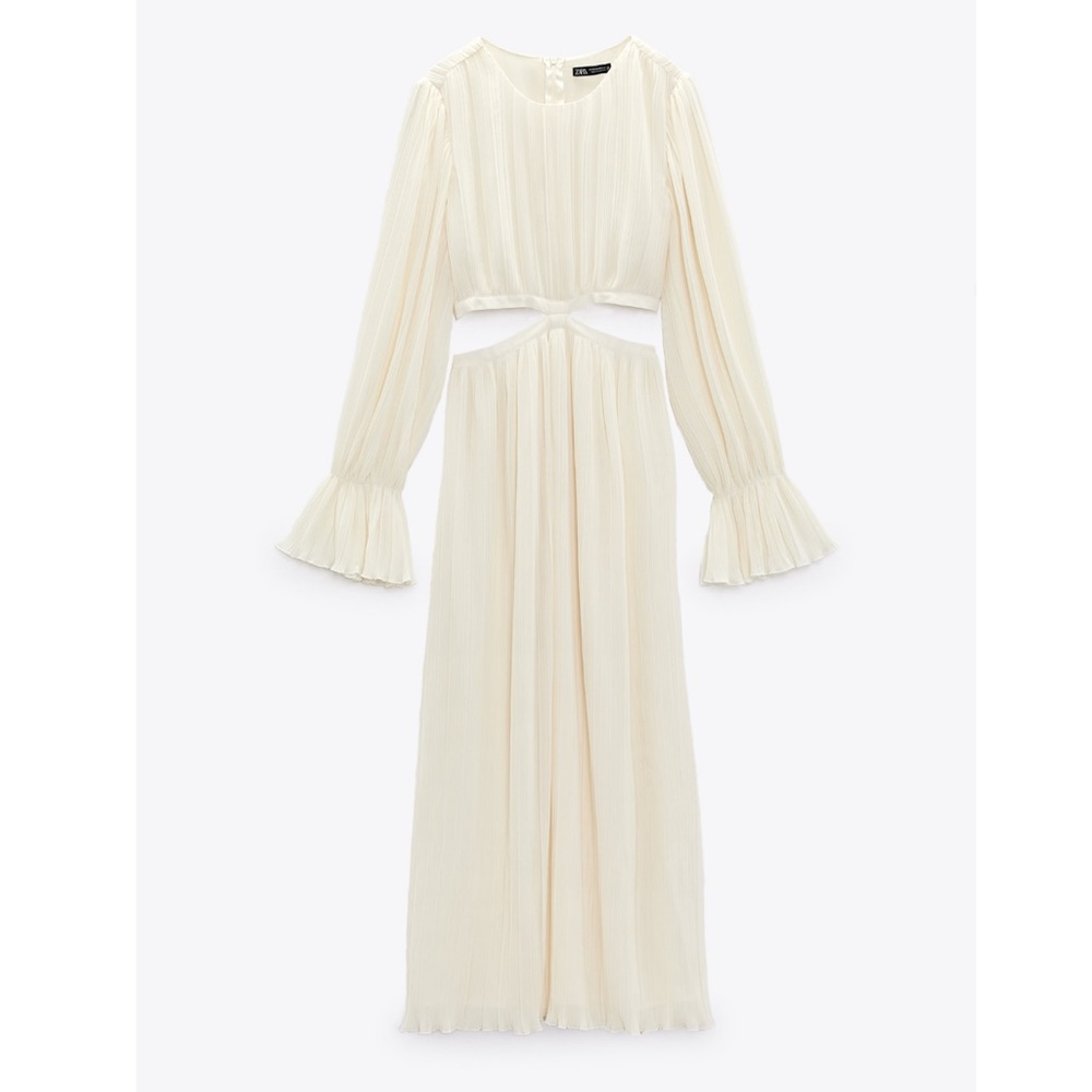 Zara CUT OUT PLEATED DRESS - Picture 5 of 10